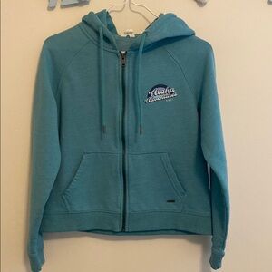 Roxy Teal Zip-Up Hoodie Medium